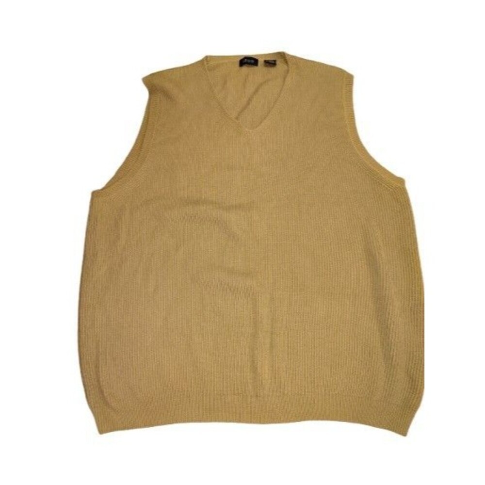IZOD V-Neck Sweater Vest Men's Sz Large Moss Green Classic Preppy Retro Golf Dad